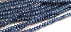 2strands 2x4-10x16mm Jade Rondelle Abacus Faceted Beads Sapphire Blue Black White Oranger Pink Red jewelry making supplies