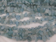 labradoirte beasd Aquamarine Beryl gemstone freeform nuggets chips matte aquamarine beads necklace stone 10-20mm full strand