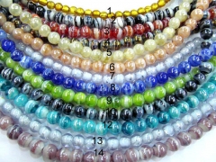wholesale 20strands 8-16mm Assorted round Handmade Glass Lampwork BEADS ball ivory white jewelry beads--by express ship