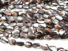 2strands 6-8mm Genuine MOP Shell ,Pearl Shell beads,shell jewelry leaf leaves shell black white bead