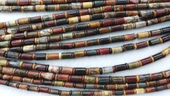 2strands 4-10mm Genuine Brown Lace Ocean Jasper stone Round Tube rondelle abacus faceted grey coffee