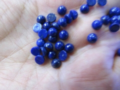 AA grade 4-16mm natural lapis Lazulie Gemstone cabochon round blue gold jewelry beads 10pcs