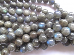 wholesale 2strands 3-16mm Natural Labradorite gemstone round ball Blue Flashy Loose Bead