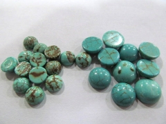 high quality turquoise cabochon 100pcs 3 4 5 6 7 8 9 10 12mm Turquoise Gemmstone Round Coin Cabochon white Blue Green beads