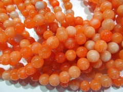 5strands 3 4 6 8 10 12mm oranger Jade Beads Round Ball Polished Asssortment jewelry Loose bead