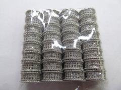 Micro Pave CZ Spacer, Top Quality 12pcs 4-10mm Brass Cubic Zirconia drum pinwheel charm bead