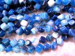 2strands 6 8 10 12mm Botswana Agate cubic cube suqare box black blue green purple brown red mixed beads