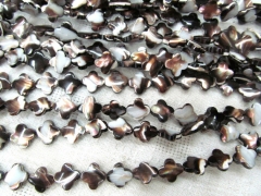 wholesale 8-14mm Shell Clover bead Genuine MOP Shell ,Pearl Shell clover florial white black coffee 