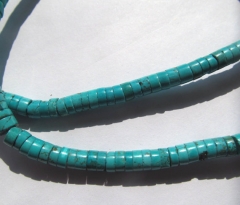 High quality 2strands 4-10mm Turquoise stone Rondelle Abacus handmade smooth Blue Green yellow turqu