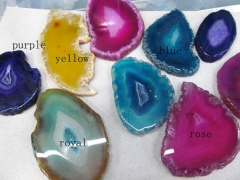 6pcs 40-50mm Brazil Agate Slices Assorted Agate Slice slabe freeform mixed cabochons bead