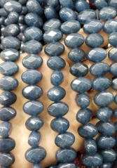 Wholesale Jade evil horse eye marquise oval egg Faceted Bead Sapphire Blue mixed making supplies 10x14mm full strand