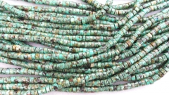 2strands 3-10mm Muticolor Jasper Genuine African Turquoise beads Turquoise stone Round heishi wheel 