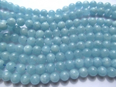 Genuine Aquamarine Beryl gemstone high quality Round Ball Blue jewelry beads 4 6 8 10 12 14 16mm ful