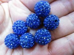 high quality 100pcs 4-16mm Micro Pave Clay Crystal rhinestone Round Ball lais blue gold clear white 