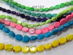 5strands turquoise Beads Turquoise stone oval egg blue Green white red yellow mixed jewelry making B