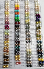 Assorted Pearl Gergous beads Round ball white dark black yellow red blue mixed jewelry beads 6-12mm 