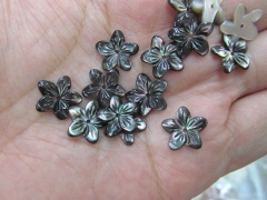 5 pointed shell 100pcs 6 8 10 12mm Genuine MOP Shell ,Pearl Shell filigree florial flower Carved yel