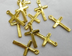 50pcs 8x20mm crystal Micro Pave Diamond, CZ Cubic Zirconia brass cross Link Connector Charms, Findings DIY Jewelry