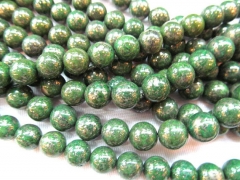 2strands 6 8 10 12mm genuine Raw pyrite crystal round ball green iron gold pyrite beads