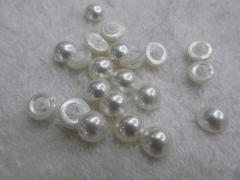 Half drilled--High quality 24pcs 6-20mm Pearl Gergous Round Rondel Coin white dark black yellow red 