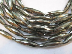 2strands 10-30mm genuine Raw pyrite crystal rice faceted iron gold pyrite beads