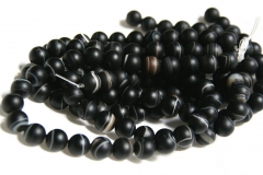 high quality 6 8 10 12 14 16mm natural Brazil Agate gemstone Round Ball black veins loose bead
