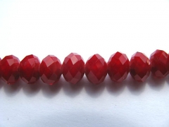 Matte Crimsone red Crystal 5strands 3x4 4x6 5x8 6x10mm Crystal like gorgous Rondelle Abacus Faceted 