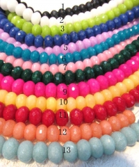 wholesale 10x6mm Jade Gems Rondelle Abacus Faceted Teal Blue Hot red Lime Green mixed jewelry beads 16inch