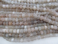 high quality 2strands 6 8 10mm gorgeous sunstone stone heishi rondelel matte beads oranger grey gray