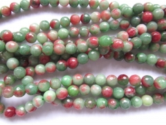 free ship--5strands 8mm Jade Beads Round Ball Faceted Cherry Fuchsia Pink Red Green Asssortment bead