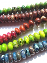 2strands 4-12mm Sea Sediment Imperial Jasper stone Round rondelle pinwheel lapis blue purple auqa bl