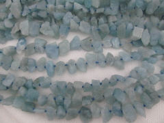 Aquamarine Beryl gemstone freeform nuggets chips matte aquamarine beads necklace stone 10-20mm full 