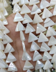 2strands 12 14mm Genuine MOP Shell ,Pearl Shell triangle white jewelry beads