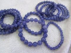 genuine Tanzanite round violet Natural Kyanite Gemstone Round Dark blue flashy Evil eyes Beads kyani
