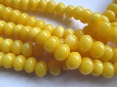 large 5strands 12x16mm yellow Jade beads oranger jade jewelry gems rondelle abacus wheel Necklace Ge