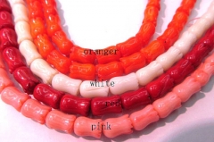 2strands 4-9mm high quality Red Coral Beads,Bamboo Coral fluorial flower rose Handmade Polished Red 