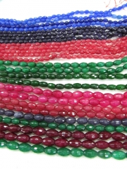 Sale 5strands 4-12mm Jade bead Rice Faceted Beads Supplies Oval Beads mixed beads for Jewelry Making