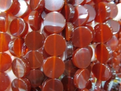 Red agate 3-30 mm full strand Natural Brazil Agate Sardonyx Agate Carmerial round button coin white 