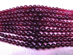 AA+ genuine garnet necklace 4-10mm full strand gemstone round ball deep red Burgundy jewelry beads