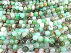 wholesale 4-10mm full strand Natural chrysoprase Opal gems Round Ball green jewelry beads