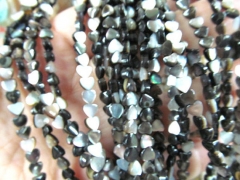 2strands 6 8 10 12mm Genuine MOP Shell ,Pearl Shell heart star carved shell black white beads