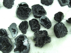 Natural Rock agate ,titanium quartz ,drop teardrop freeform white blue black mixed beads 25-60mm ful