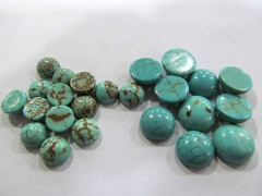 high quality turquoise cabochon 100pcs 3 4 5 6 7 8 9 10 12mm Turquoise Gemmstone Round Coin Cabochon Blue Green beads