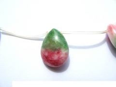 free ship-- 2strands 7-14mm natural Jade Beads teardrop drop faceted clear white blue pink green mix