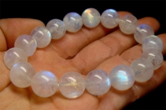 AA+ Rainbow Moonstone natural Aquamarine beryl Round Birthstone Gem Beads Genuine Semi Precious Gems