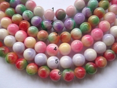 jade stone 2strands 6 8 10 12mm natural Jade Beads Round Ball violet purple baby pink red Asssortmen