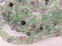 2strands 8-12mm gorgeous Rainbow Fluorite jewelry freeform nuggets fluorite crystal Necklace Gemston