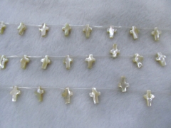 wholesale 5strands 9x13mm Genuine MOP Shell ,Pearl Shell cross ,cross shell white brown jewelry bead