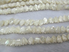 wholesale 2strands 12mm Genuine MOP Shell ,Pearl Shell beads ,heart,fish carved white spacer bead