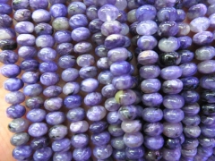 High quality Natural Charoite gemstone Rondelle wheel Abacus purple loose bead 4x6mm full strand